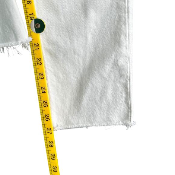 Topshop White Frayed Hem Jeans Cotton Blend Stretch Casual Womens 28 - Picture 7 of 7